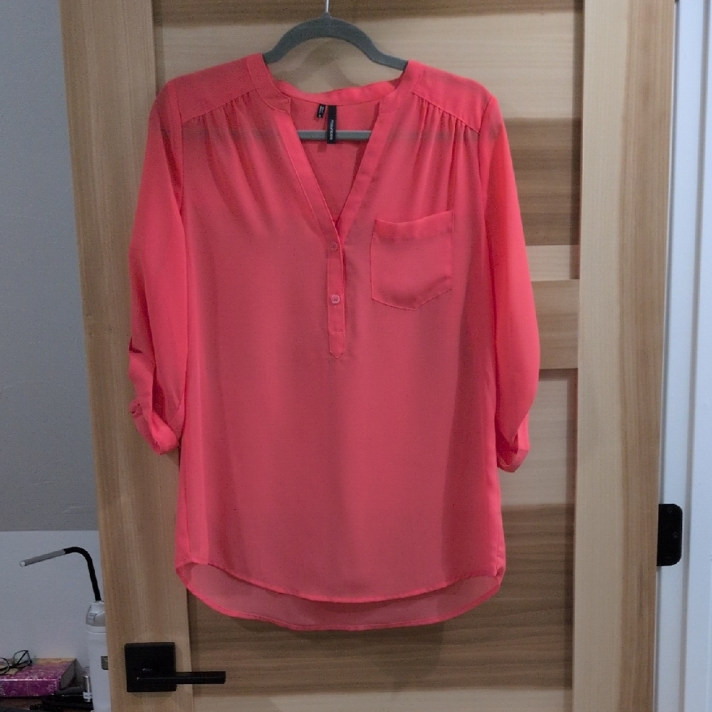 Maurices Bright Pink Blouse